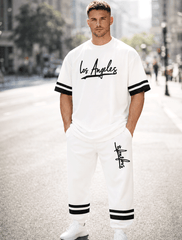 Los Angeles White Oversized Lower Co-Ord Set