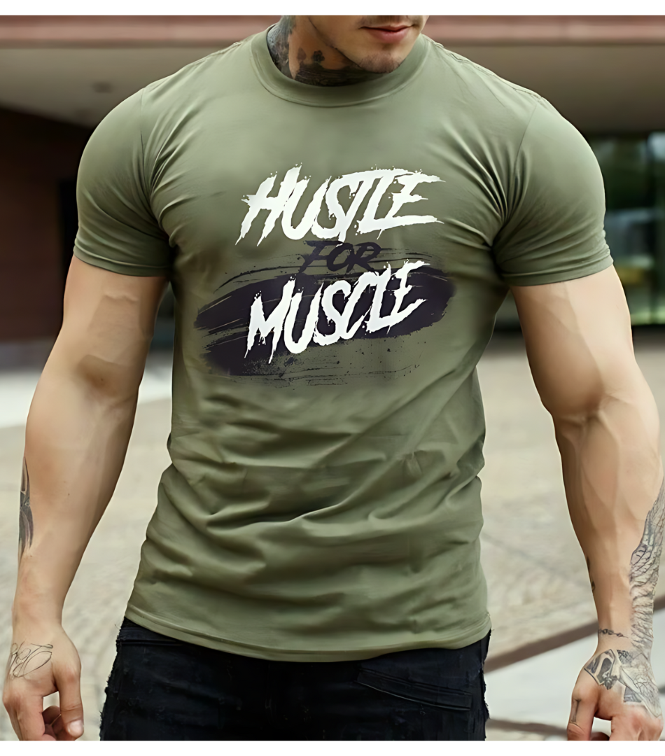 Hustle For Muscle tee