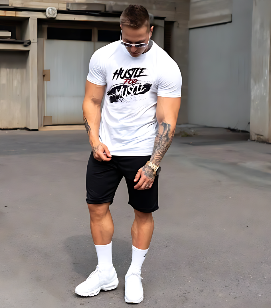 Hustle For Muscle tee