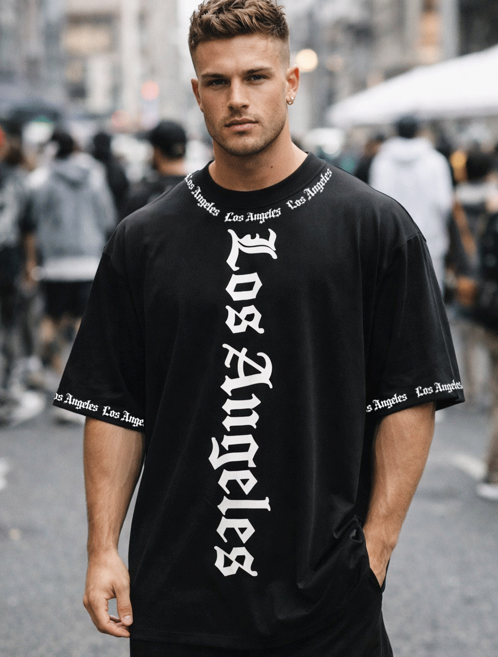 Los Angeles Neck Oversized Tee