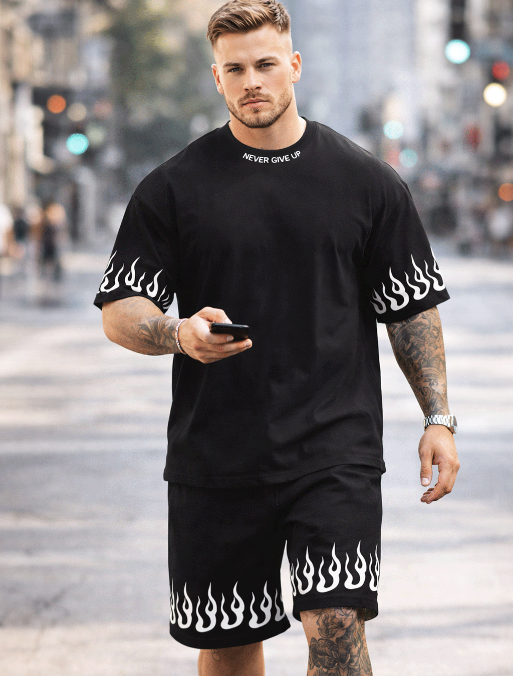 Never Give Up Oversized Co-Ord Set