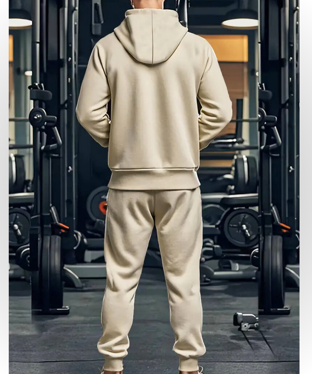 Zip-Front Hoodie with Track Pants